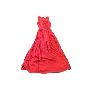 Neslay Maxi Beaded Pink Sleeveless Formal Dress Size Small